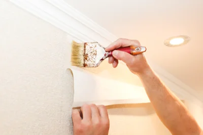 Pose de papier peint à Chastreix — revêtements muraux et toiles de verre